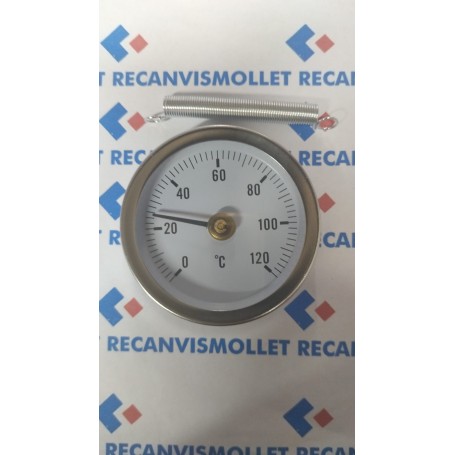 TERMOMETRO BIMET ABRAZADERA 0/120º 65MM